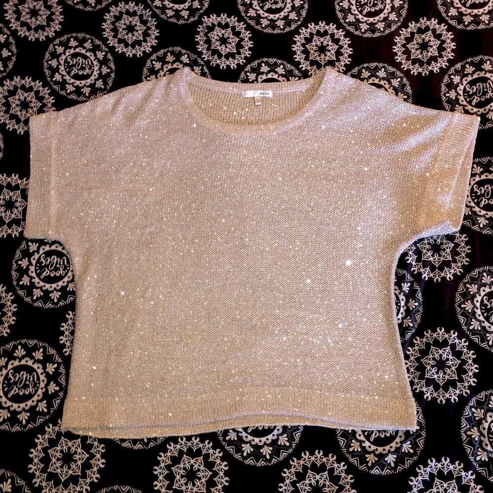 WD.NY knitted sparkle top